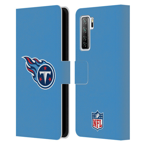 NFL Tennessee Titans Logo Plain Leather Book Wallet Case Cover For Huawei Nova 7 SE/P40 Lite 5G