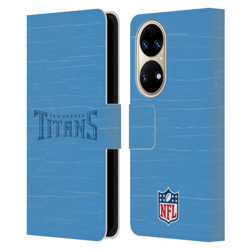 NFL Tennessee Titans Logo Distressed Look Leather Book Wallet Case Cover For Huawei P50