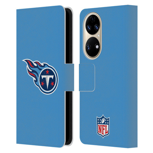 NFL Tennessee Titans Logo Plain Leather Book Wallet Case Cover For Huawei P50
