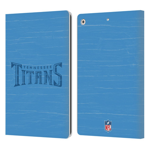 NFL Tennessee Titans Logo Distressed Look Leather Book Wallet Case Cover For Apple iPad 10.2 2019/2020/2021