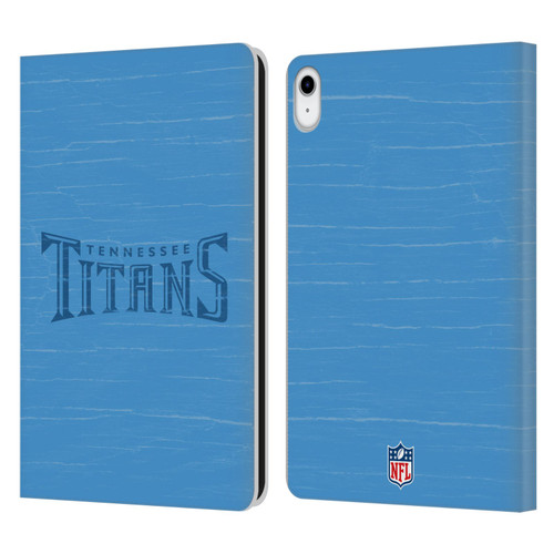NFL Tennessee Titans Logo Distressed Look Leather Book Wallet Case Cover For Apple iPad 10.9 (2022)