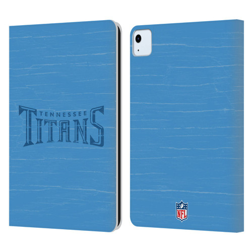 NFL Tennessee Titans Logo Distressed Look Leather Book Wallet Case Cover For Apple iPad Air 2020 / 2022