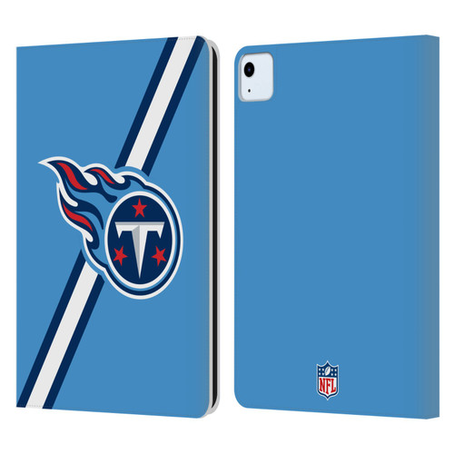 NFL Tennessee Titans Logo Stripes Leather Book Wallet Case Cover For Apple iPad Air 2020 / 2022