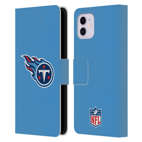 NFL Tennessee Titans Logo Plain Leather Book Wallet Case Cover For Apple iPhone 11