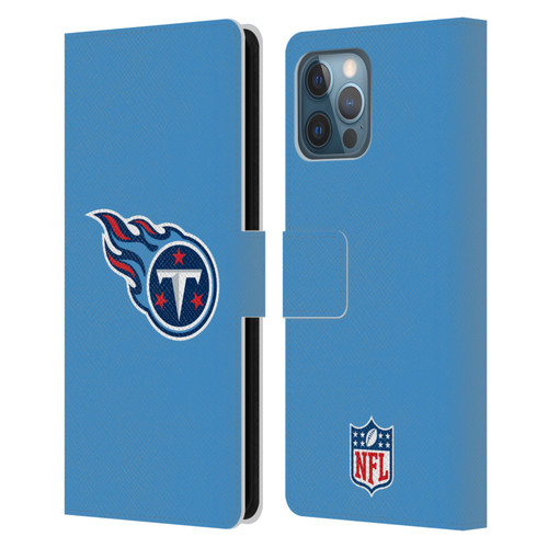 NFL Tennessee Titans Logo Plain Leather Book Wallet Case Cover For Apple iPhone 12 Pro Max