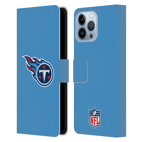 NFL Tennessee Titans Logo Plain Leather Book Wallet Case Cover For Apple iPhone 13 Pro Max
