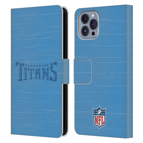 NFL Tennessee Titans Logo Distressed Look Leather Book Wallet Case Cover For Apple iPhone 14