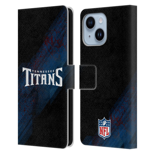 NFL Tennessee Titans Logo Blur Leather Book Wallet Case Cover For Apple iPhone 14 Plus