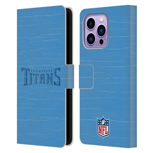 NFL Tennessee Titans Logo Distressed Look Leather Book Wallet Case Cover For Apple iPhone 14 Pro Max