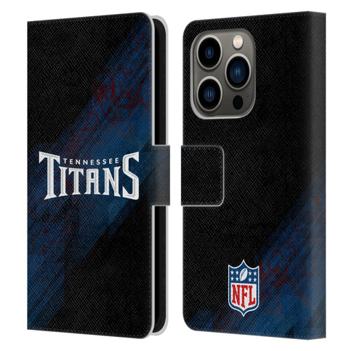 NFL Tennessee Titans Logo Blur Leather Book Wallet Case Cover For Apple iPhone 14 Pro