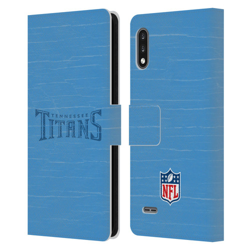 NFL Tennessee Titans Logo Distressed Look Leather Book Wallet Case Cover For LG K22