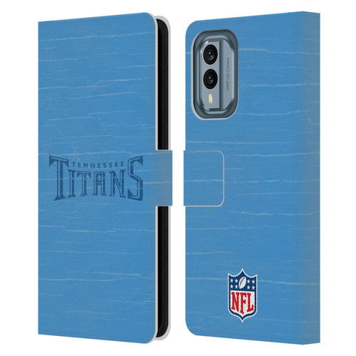 NFL Tennessee Titans Logo Distressed Look Leather Book Wallet Case Cover For Nokia X30