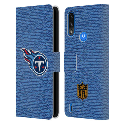 NFL Tennessee Titans Logo Football Leather Book Wallet Case Cover For Motorola Moto E7 Power / Moto E7i Power
