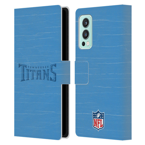NFL Tennessee Titans Logo Distressed Look Leather Book Wallet Case Cover For OnePlus Nord 2 5G