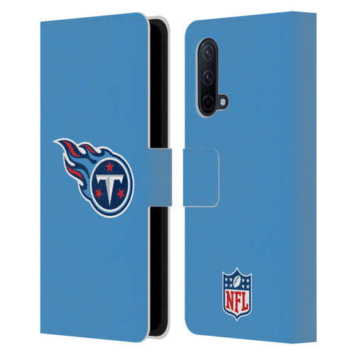 NFL Tennessee Titans Logo Plain Leather Book Wallet Case Cover For OnePlus Nord CE 5G