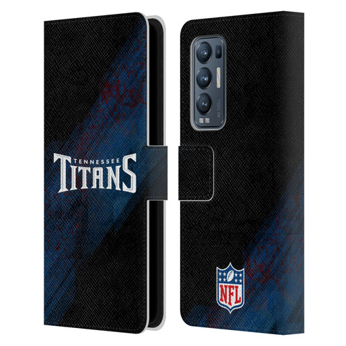 NFL Tennessee Titans Logo Blur Leather Book Wallet Case Cover For OPPO Find X3 Neo / Reno5 Pro+ 5G