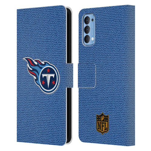NFL Tennessee Titans Logo Football Leather Book Wallet Case Cover For OPPO Reno 4 5G
