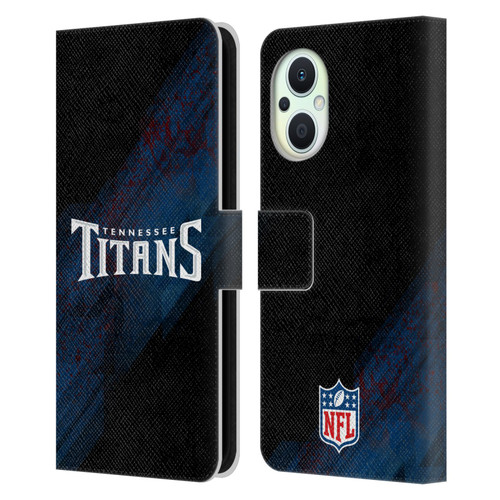 NFL Tennessee Titans Logo Blur Leather Book Wallet Case Cover For OPPO Reno8 Lite