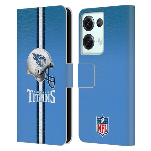 NFL Tennessee Titans Logo Helmet Leather Book Wallet Case Cover For OPPO Reno8 Pro