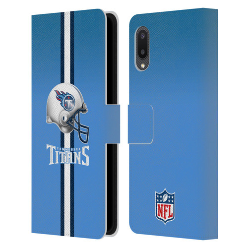 NFL Tennessee Titans Logo Helmet Leather Book Wallet Case Cover For Samsung Galaxy A02/M02 (2021)