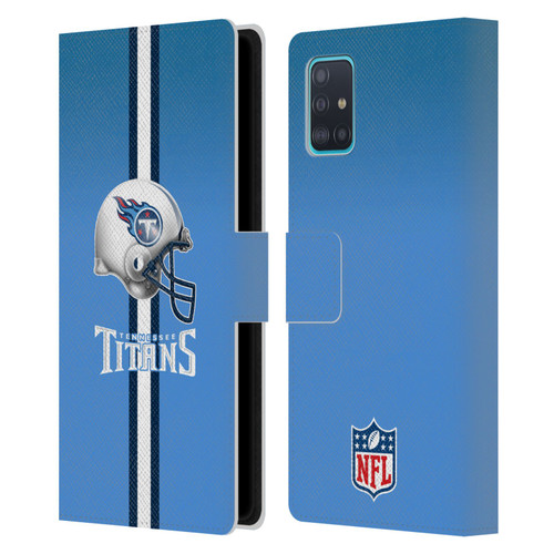 NFL Tennessee Titans Logo Helmet Leather Book Wallet Case Cover For Samsung Galaxy A51 (2019)