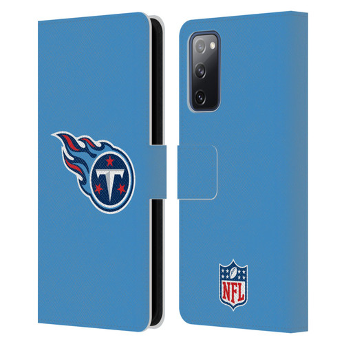 NFL Tennessee Titans Logo Plain Leather Book Wallet Case Cover For Samsung Galaxy S20 FE / 5G