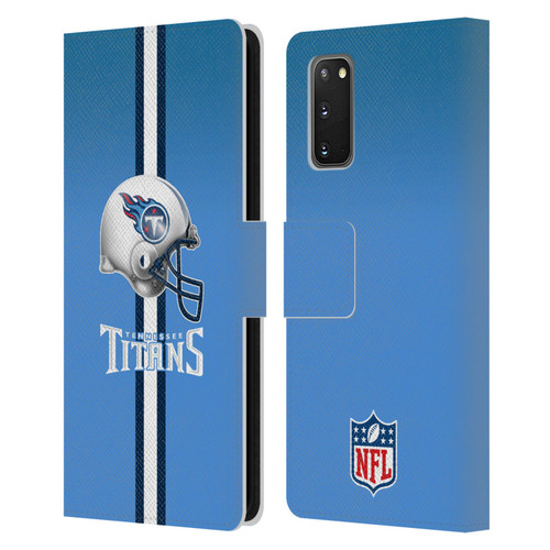 NFL Tennessee Titans Logo Helmet Leather Book Wallet Case Cover For Samsung Galaxy S20 / S20 5G