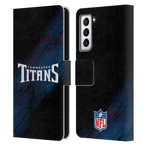 NFL Tennessee Titans Logo Blur Leather Book Wallet Case Cover For Samsung Galaxy S21 5G