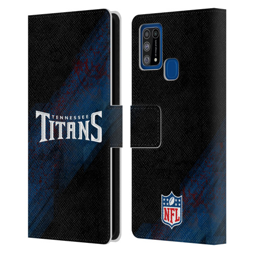 NFL Tennessee Titans Logo Blur Leather Book Wallet Case Cover For Samsung Galaxy M31 (2020)