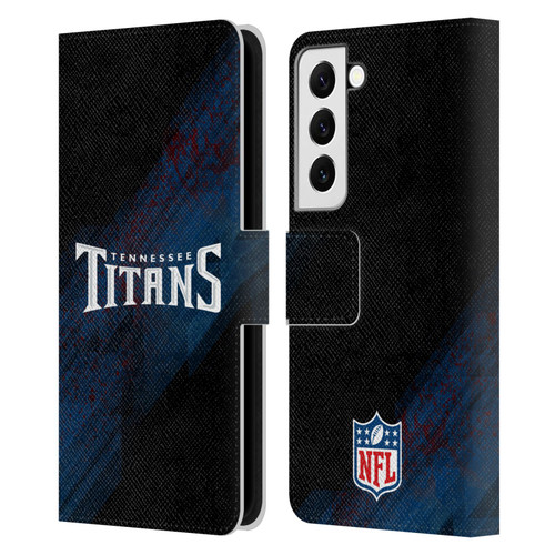 NFL Tennessee Titans Logo Blur Leather Book Wallet Case Cover For Samsung Galaxy S22 5G