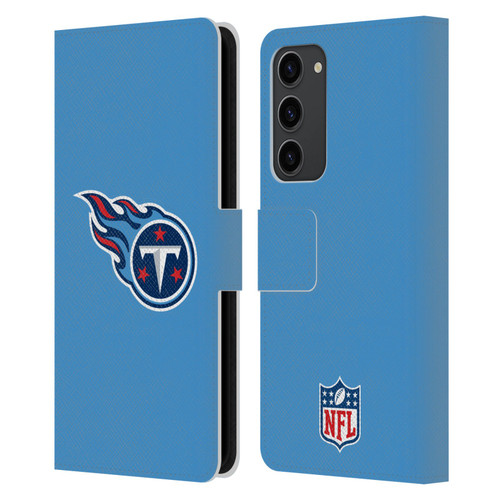 NFL Tennessee Titans Logo Plain Leather Book Wallet Case Cover For Samsung Galaxy S23+ 5G