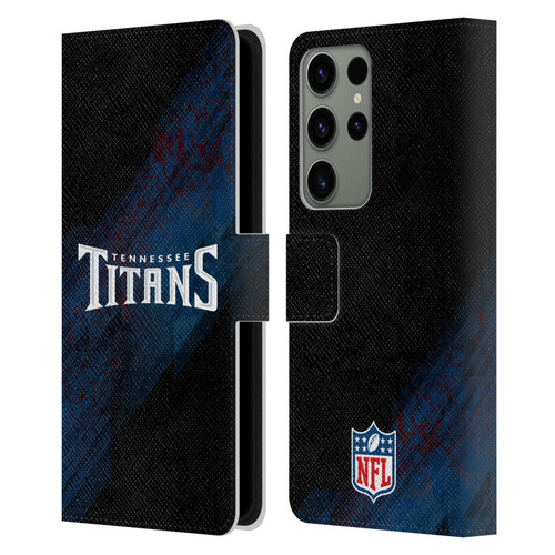 NFL Tennessee Titans Logo Blur Leather Book Wallet Case Cover For Samsung Galaxy S23 Ultra 5G