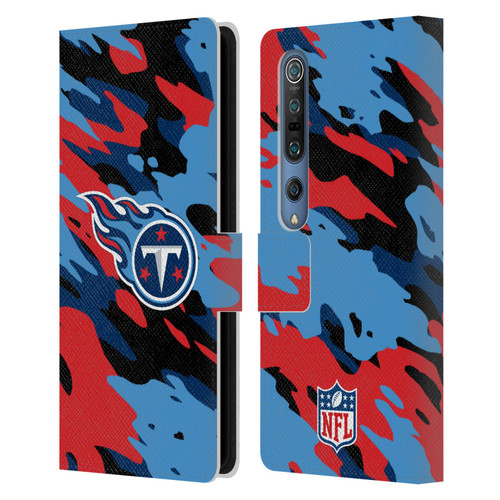 NFL Tennessee Titans Logo Camou Leather Book Wallet Case Cover For Xiaomi Mi 10 5G / Mi 10 Pro 5G