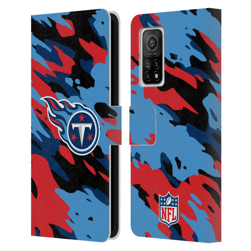 NFL Tennessee Titans Logo Camou Leather Book Wallet Case Cover For Xiaomi Mi 10T 5G