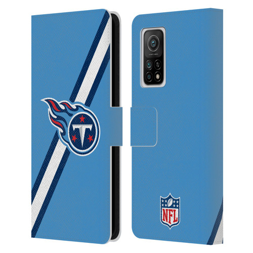 NFL Tennessee Titans Logo Stripes Leather Book Wallet Case Cover For Xiaomi Mi 10T 5G