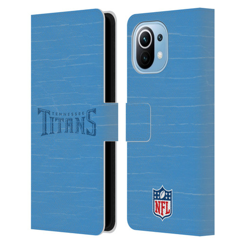 NFL Tennessee Titans Logo Distressed Look Leather Book Wallet Case Cover For Xiaomi Mi 11