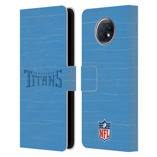 NFL Tennessee Titans Logo Distressed Look Leather Book Wallet Case Cover For Xiaomi Redmi Note 9T 5G