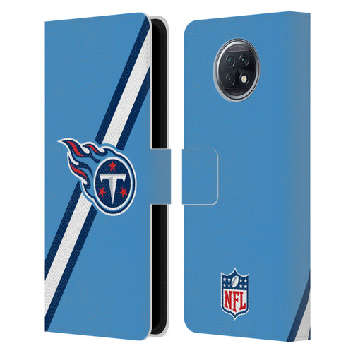 NFL Tennessee Titans Logo Stripes Leather Book Wallet Case Cover For Xiaomi Redmi Note 9T 5G