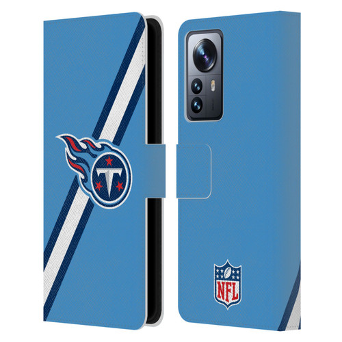 NFL Tennessee Titans Logo Stripes Leather Book Wallet Case Cover For Xiaomi 12 Pro