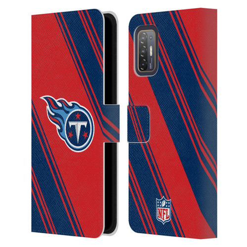 NFL Tennessee Titans Artwork Stripes Leather Book Wallet Case Cover For HTC Desire 21 Pro 5G