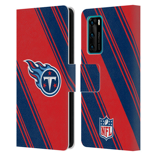 NFL Tennessee Titans Artwork Stripes Leather Book Wallet Case Cover For Huawei P40 5G