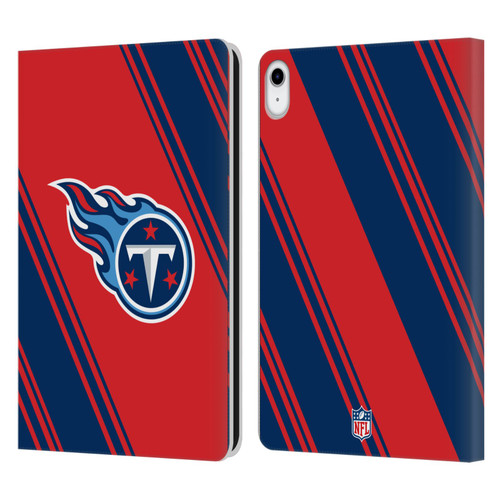 NFL Tennessee Titans Artwork Stripes Leather Book Wallet Case Cover For Apple iPad 10.9 (2022)