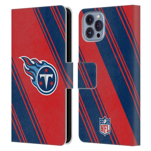 NFL Tennessee Titans Artwork Stripes Leather Book Wallet Case Cover For Apple iPhone 14