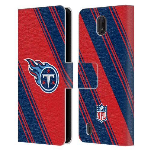 NFL Tennessee Titans Artwork Stripes Leather Book Wallet Case Cover For Nokia C01 Plus/C1 2nd Edition
