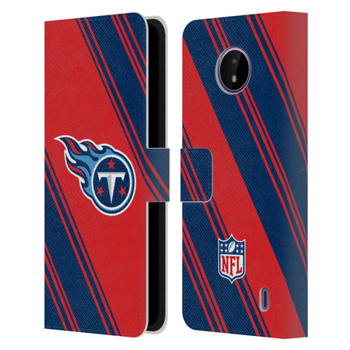 NFL Tennessee Titans Artwork Stripes Leather Book Wallet Case Cover For Nokia C10 / C20