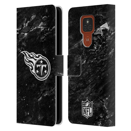 NFL Tennessee Titans Artwork Marble Leather Book Wallet Case Cover For Motorola Moto E7 Plus