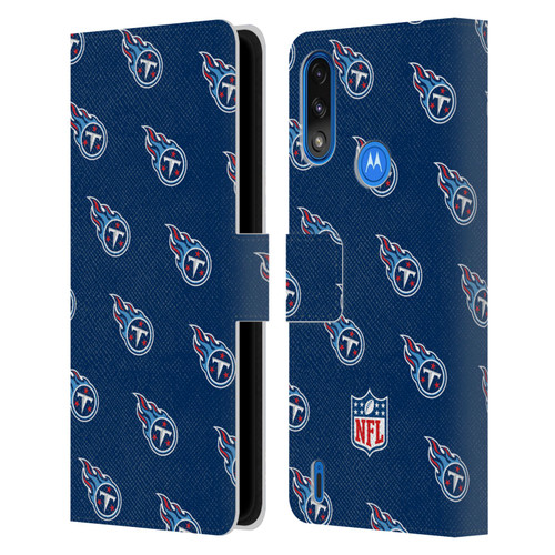 NFL Tennessee Titans Artwork Patterns Leather Book Wallet Case Cover For Motorola Moto E7 Power / Moto E7i Power