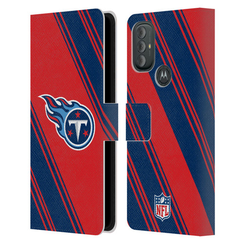 NFL Tennessee Titans Artwork Stripes Leather Book Wallet Case Cover For Motorola Moto G10 / Moto G20 / Moto G30