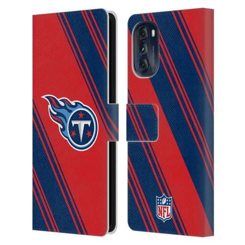 NFL Tennessee Titans Artwork Stripes Leather Book Wallet Case Cover For Motorola Moto G (2022)