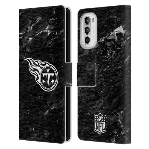 NFL Tennessee Titans Artwork Marble Leather Book Wallet Case Cover For Motorola Moto G52